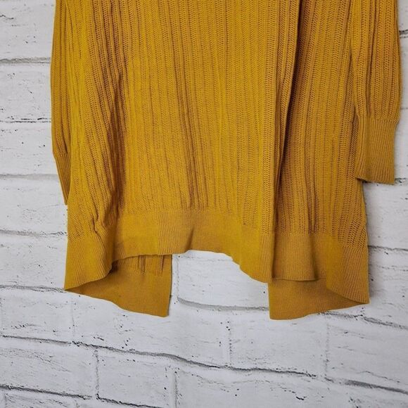 Silence + Noise Women's Mustard Yellow Long-Sleeved Open Cardigan Size Medium - Picture 9 of 12